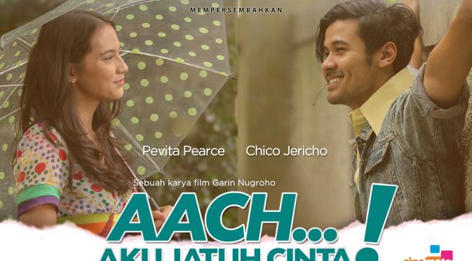 Pevita Pearce dan Chico Jerikho dipertemukan di film Aach... Aku Jatuh Cinta. Foto: MVP PIctures