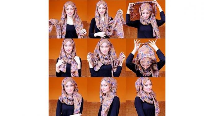 Tutorial hijab instan selama Ramadan
