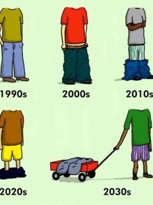 Perbedaan gaya pakaian dari masa ke masa | Via: facebook.com