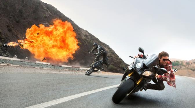 Adegan laga dalam Mission: Impossible Rogue Nation.