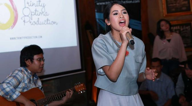 Press conference multi platinum Album Moments Maudy Ayunda. (Foto: Deki Prayoga/Bintang.com)