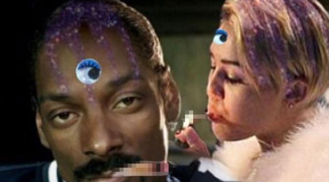 Miley Cyrus dan Snoop Dogg