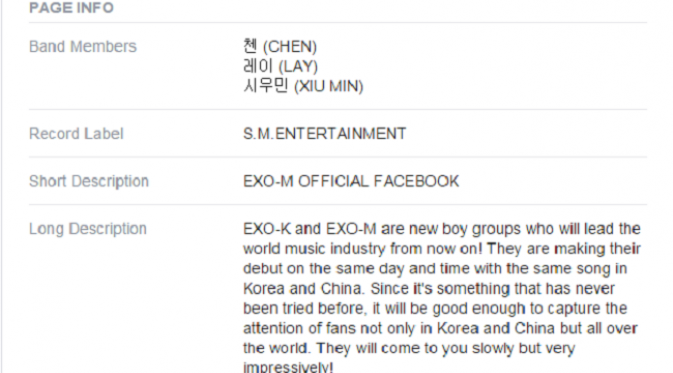 Nama Tao hilang dari daftar member EXO-M 