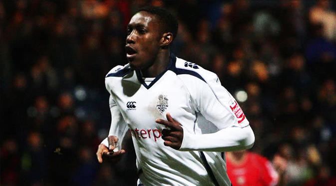 Danny Welbeck saat bermain untuk Preston North End