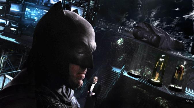 Ben Affleck dalam Batman v Superman: Dawn of Justice dengan lokasi yang direkayasa. (Sumber: www.wallpaperup.com)