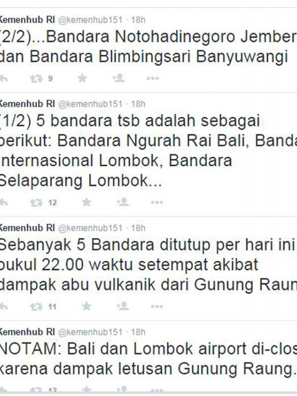 NOTAM (via Twitter Kemenhub RI)