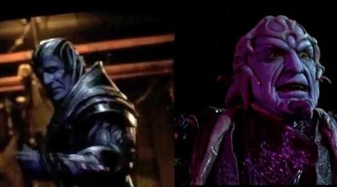 Beberapa penggemar maupun haters menganggap sosok antagonis X-Men: Apocalypse sangat mirip dengan musuh Power Rangers. (Foto: Twitter.com)