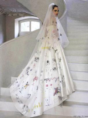 Angelina Jolie in Versace custom dress