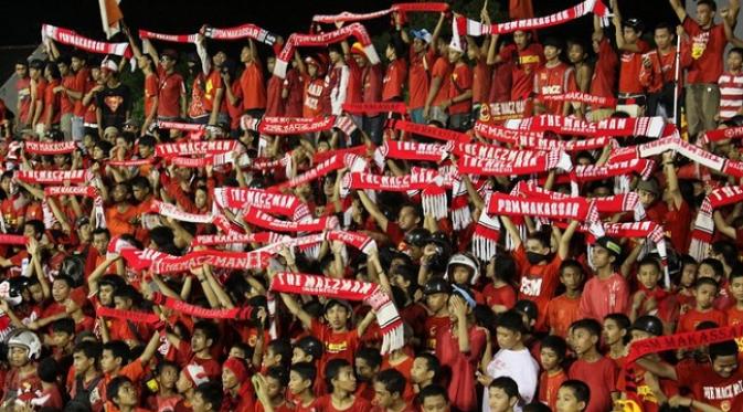 Aksi The Macz Man saat PSM Makassar bertanding. (Google)