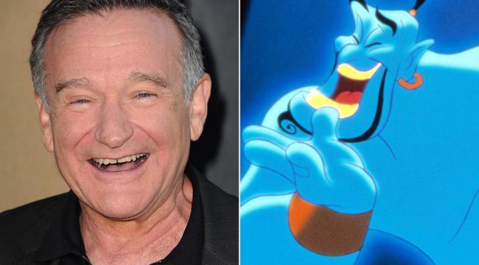 Robin Williams mengisi suara karakter Genie. Foto: via omnifeed.com