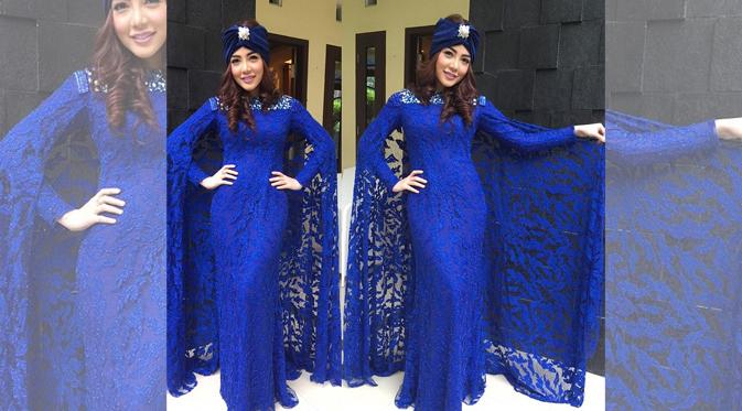 Bella Shofie mengenakan pakaian rancangan Ivan Gunawan. (foto: instagram.com/bellashofie_suryo)