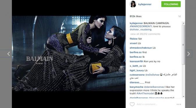 Kendall Jenner dan Kylie Jenner (via Instagram Kylie Jenner)