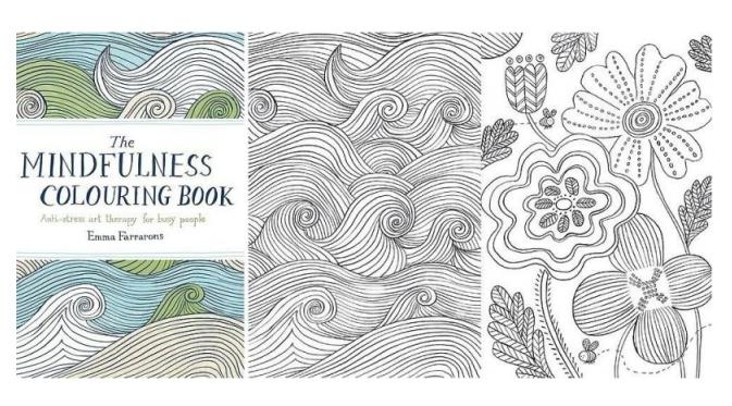 The Mindfulness Colouring Book oleh Emma Farrarons | via: buzzfeed.com