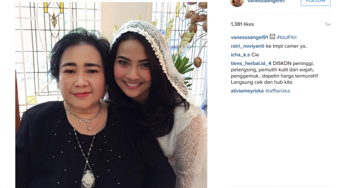 Vanessa Angel-Rachmawati Soekarno Putri (Foto: Instagram)