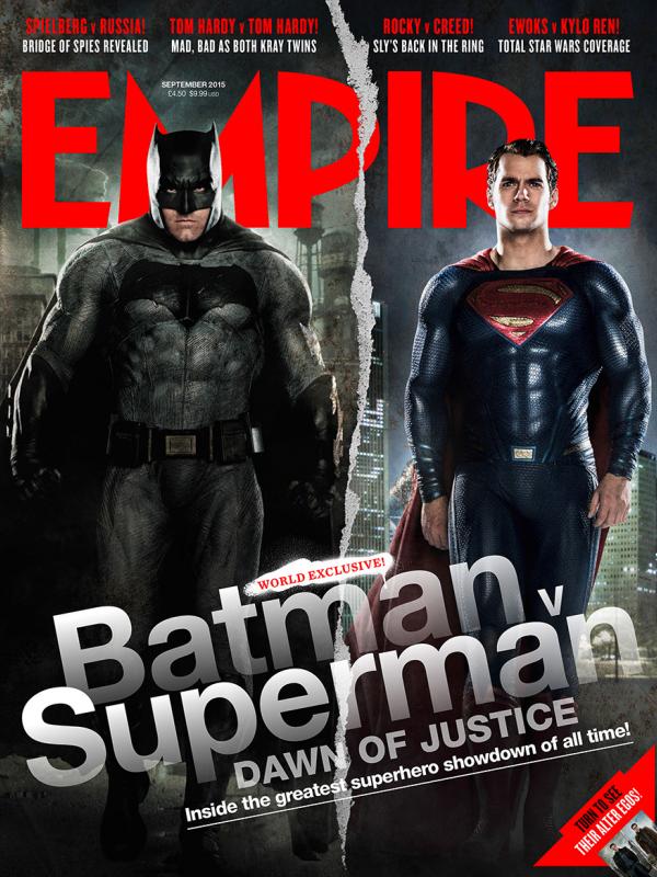Foto dua pahlawan komik dalam film terbarunya Batman V Superman: Dawn Of Justice muncul di sampul majalah Empire.