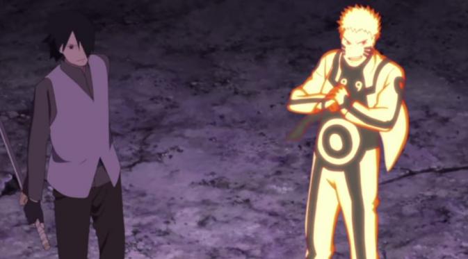 Video pendek iklan Boruto: Naruto the Movie menampilkan Naruto dan Sasuke yang menyemangati Boruto.