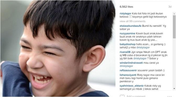 Salah satu postingan Risty Tagor yang dibanjiri komentar Netizen (via Instagram/Risty Tagor)