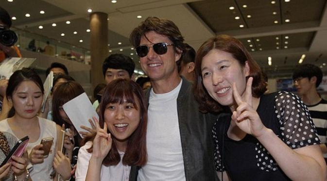 Tom Cruise diserbu penggemar di Korea Selatan (dailymail)