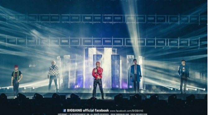 Big Bang saat beraksi di atas panggung dalam rangkaian Made Tour Concert [Foto: bigbangupdates]