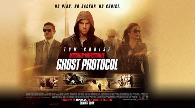 Poster film 'Mission Impossible 4 Ghost Protocol'. Foto: via bdmusic420.com 