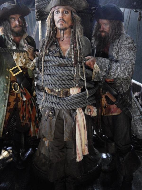 Johnny Depp di Pirates of the Caribbean. Foto: Twitter (@BRUCKHEIMERJB)
