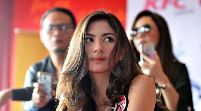 Jessica Mila saat ditemui dalam acara peluncuran album MAIA PASTO WITH THE STARS di Lenteng Agung, Jakarta Selatan. (foto: Liputan6.com/Panji Diksana)
