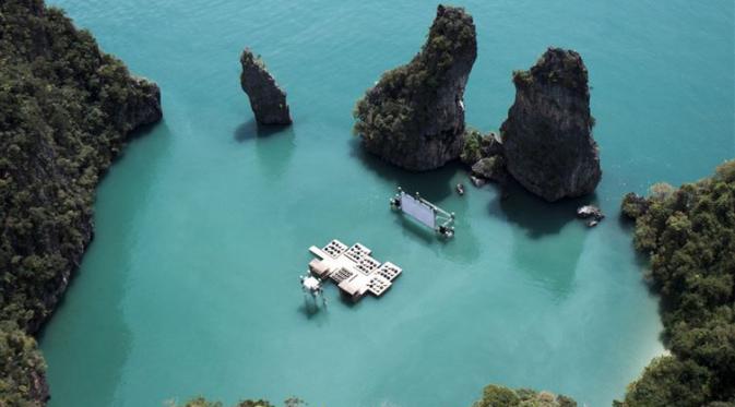 Bioskop terapung laut di Thailand | Via: diply.com