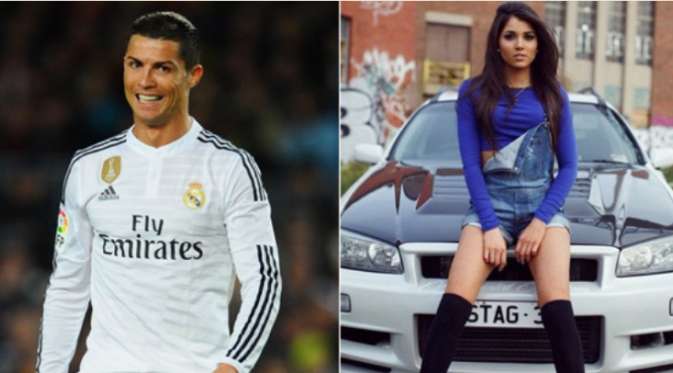 TOLAK MENTAH - Rayuan maut Cristiano Ronaldo ternyata tak mempan terhadap model Aline Lima. (101 great goals)