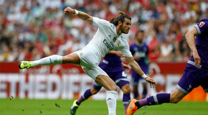 Gareth Bale Mencetak Gol ke gawang Tottenham Hotspur di ajang Audi Cup 2015 (REUTERS/Michaela Rehle)