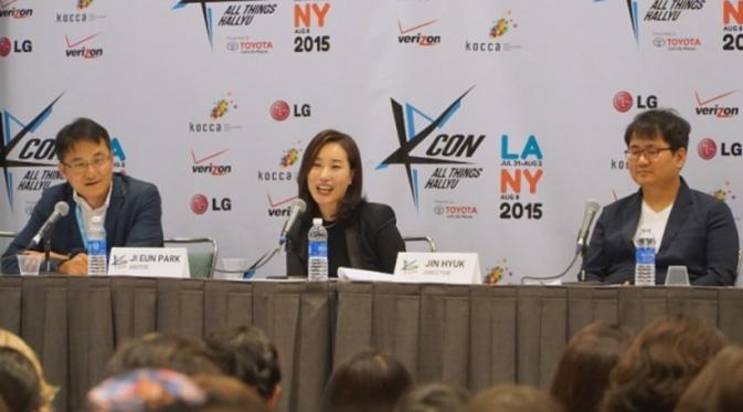 Park Ji Eun saat panel di KCON LA 2015. Foto: Kdramastars