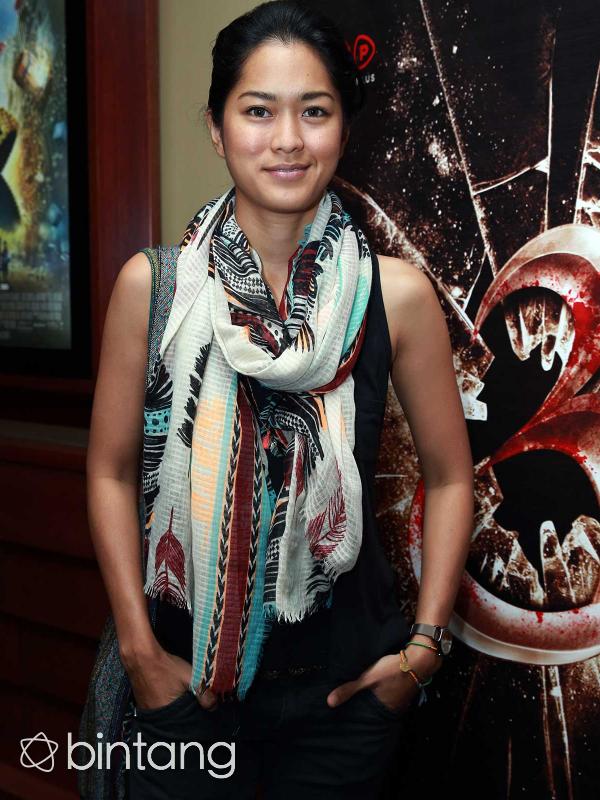 Prisia Nasution menghadiri pemutaran trailer film 3. (Deki Prayoga/Bintang.com)