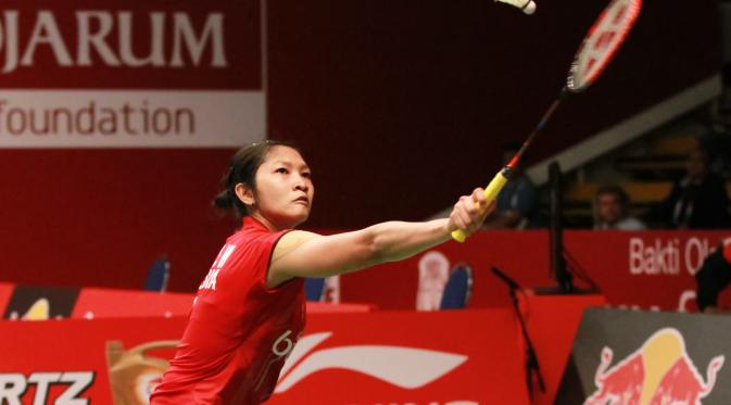 Tunggal putri Indonesia Linda Wenifanetri akan menghadapi Minatsu Mitami asal Jepang di babak kedua Total BWF World Championships 2015. (Liputan6.com/Humas PP PBSI)