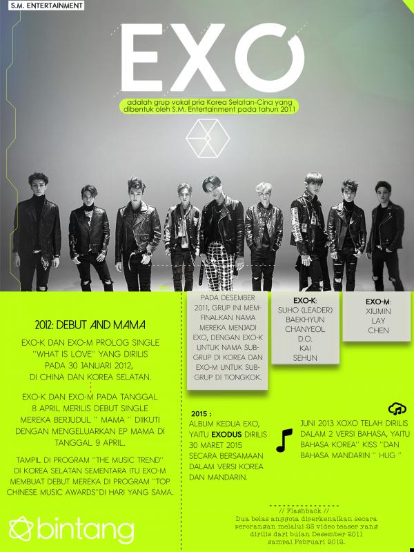 Infografis Music Bio EXO [Muhammad Iqbal Nurfajri/Bintang.com]