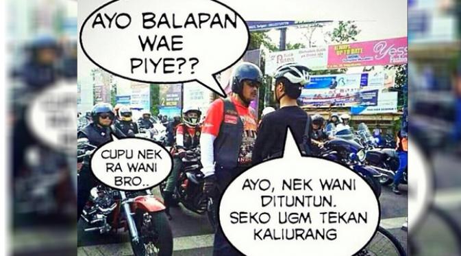 Aksi Elanto Wijoyo saat menghadang pengendara motor gede di Yogyakarta langsung menarik perhatian publik. 