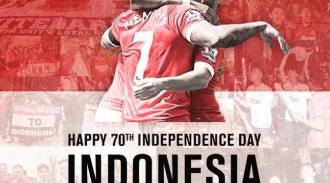 Manchester United mengucapkan selamat ulang tahun kemerdekaan kepada Republik Indonesia