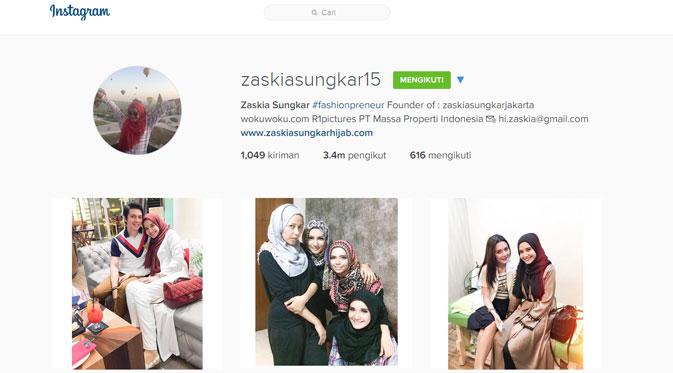 Zaskia Sungkar (via Instagram Zaskia Sungkar)
