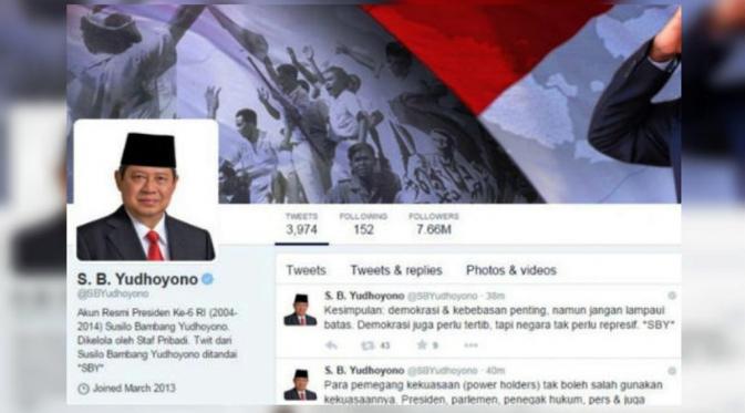 Kicauan SBY tentang pasal penghinaan Presiden (Twitter)