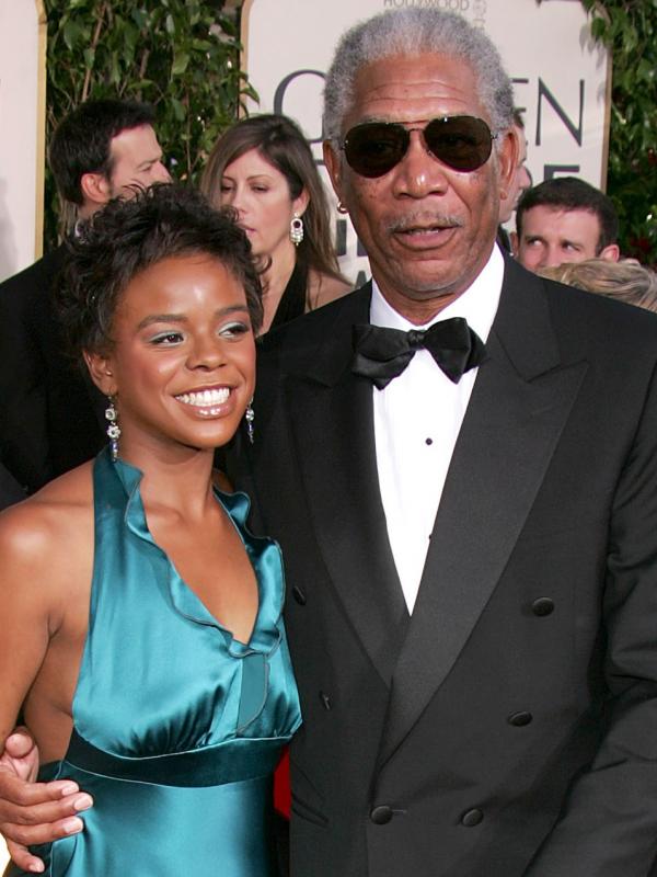 Morgan Freeman dan E'Dena Hines (via msn.com)
