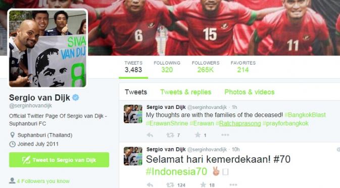 Sergio van Dijk ucapkan selamat HUT RI ke-70. (@serginhovandijk)