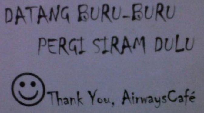 Pemberitahuan Kocak di WC Umum yang Bikin Kamu Gak Jadi Pipis | via: kaskus.co.id