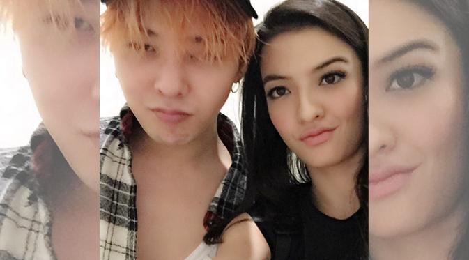 Raline Shah memperlihatkan selfie bareng G-Dragon sambil mengucapkan selamat ulang tahun. (foto: instagram.com/raline_shah)