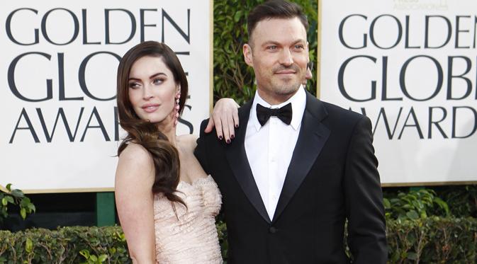 Potret kebersamaan Megan Fox dan Brian Austin. (foto: latimes)