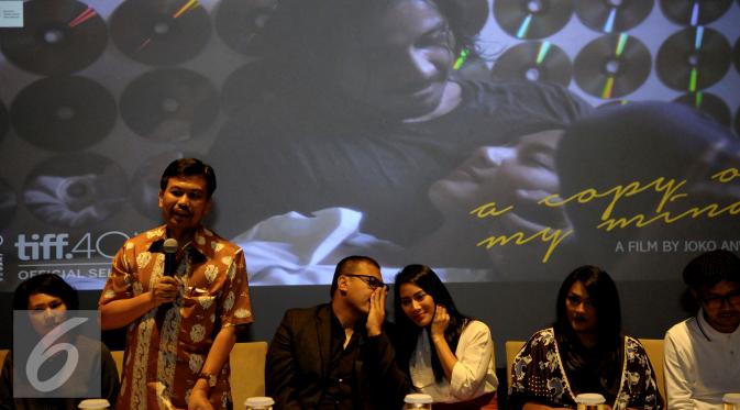 Suasana konferensi pers terkait film garapan Joko Anwar yang berjudul 