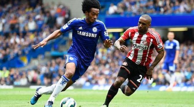 Juventus dikabarkan di ambang mendapatkan gelandang Chelsea Juan Cuadrado sebagai pemain pinjaman. (Liputan6.com/twitter.com/ChelseaFC)