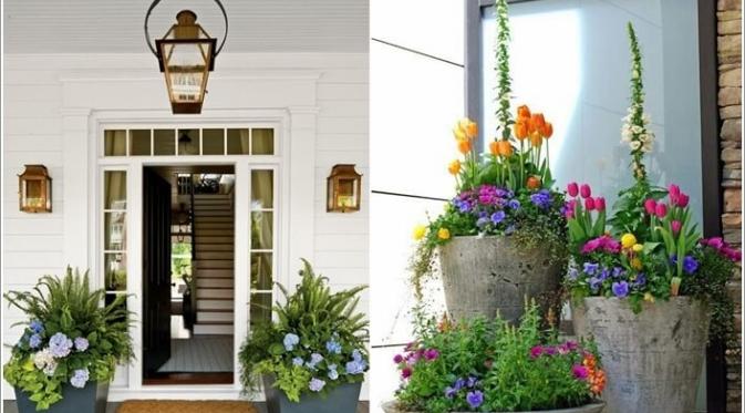 10 Ide Dekorasi yang Bikin Pintu Depan Rumahmu Jadi Makin Cantik. | via: amazinginteriordesign.com