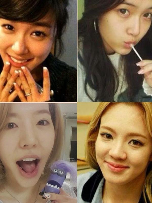 SNSD tanpa makeup (via soompi.com)