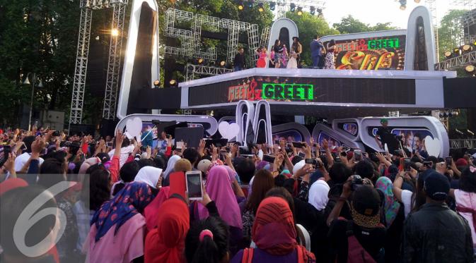 Suasana meet & greet dengan bintang Elif di Istora Senayan, Jakarta, Senin (24/8/2015). [Foto: Rizky Aditya Saputra/Liputan6.com]