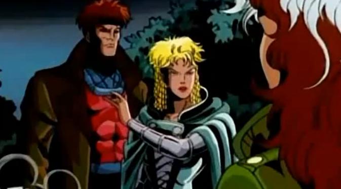 Gambit dan Bella Donna dalam serial animasi X-Men. (lediableblanc.com)