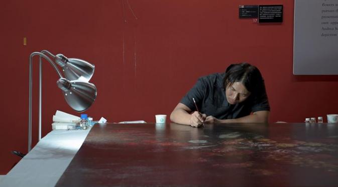 Foto restorasi lukisan Paolo Porpora di Taipei