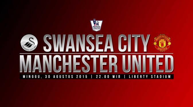 Swansea City vs Manchester United (Liputan6.com/Ari Wicaksono)